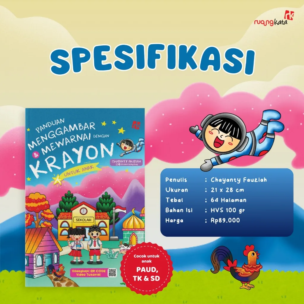 Panduan Menggambar & Mewarnai dengan Krayon untuk Anak - Chayanty Fauziah - Bukukaluku