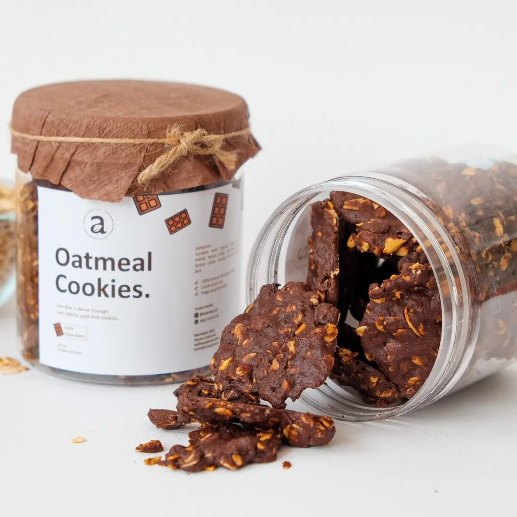 ALAMEE Cookies Oatmeal - Dark Chocolate Cemilan Diet Healthy Snack Sehat Oat 225gr