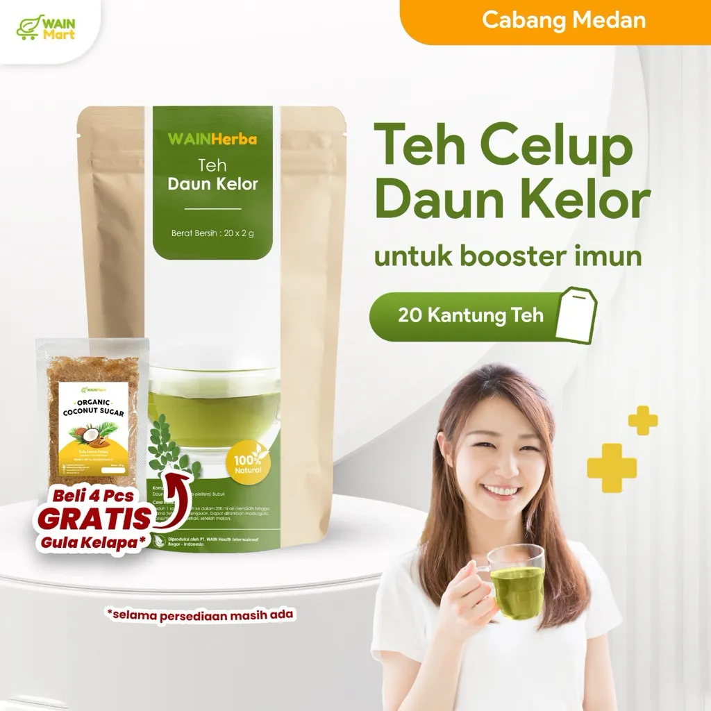 Teh Daun Kelor Herbal Meningkatkan Imunitas Anti Hipertensi Darah Tinggi Diabetes