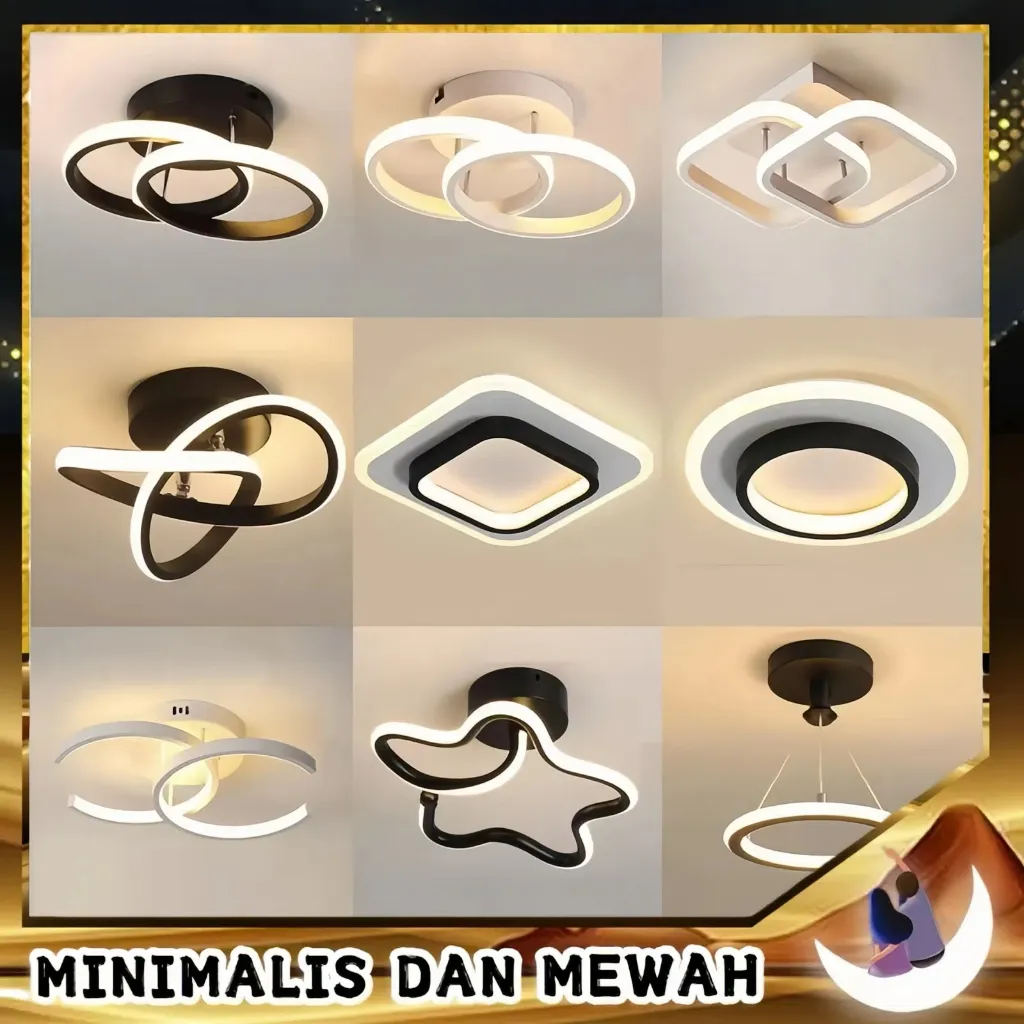 Lampu Plafon Minimalis Lampu Plafon Ruang Tamu Led 3 warna Lampu Plafon Kamar Tidur Lampu Minimalis Plafon