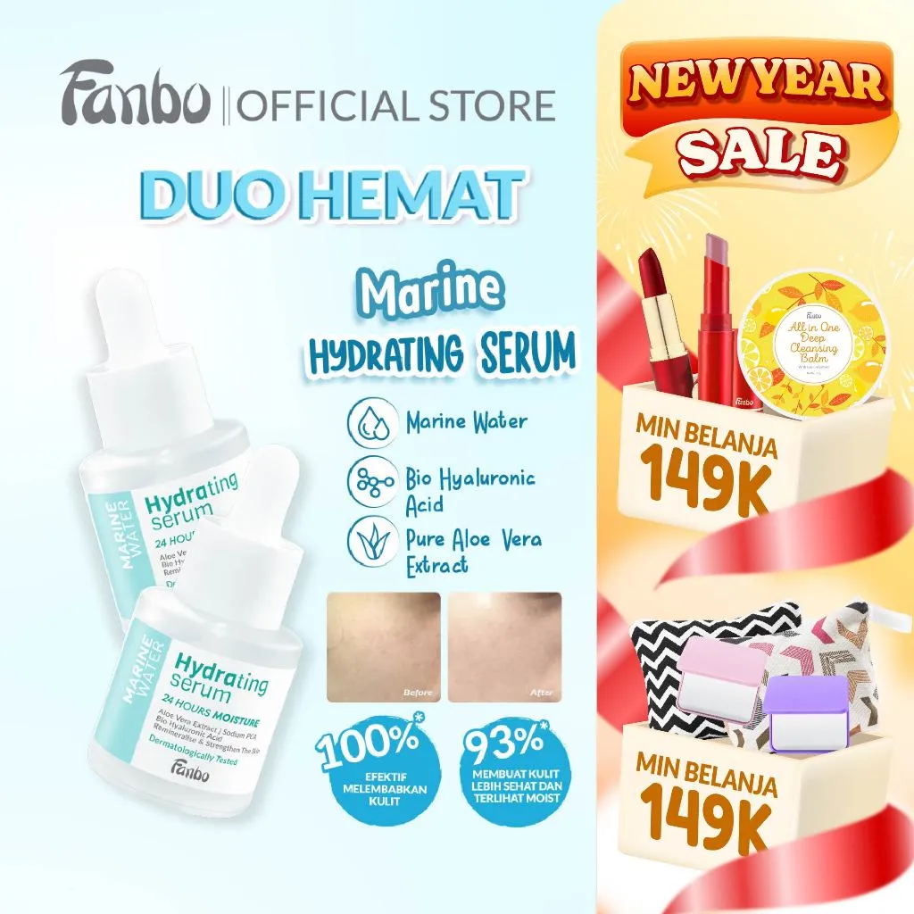 (DUO HEMAT) - 2Pcs Fanbo Marine Water Hydrating Serum 20 ml