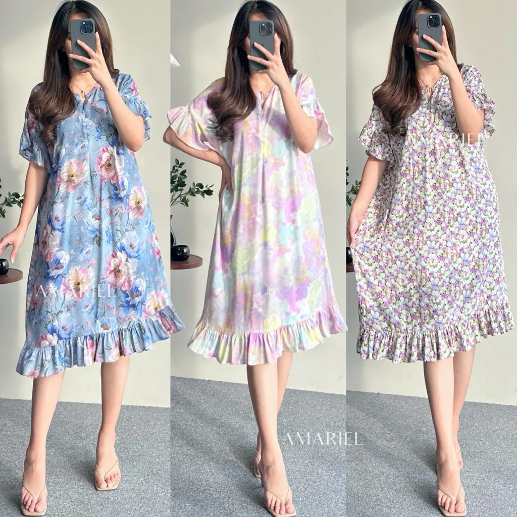 Amariel Celia Dress Daster Nyaman Bumil Busui Friendly