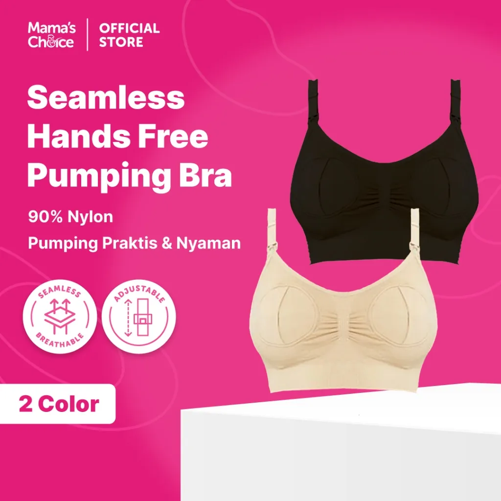 Bra Menyusui Tanpa Kawat | Mama's Choice Seamless Hands Free Pumping Bra