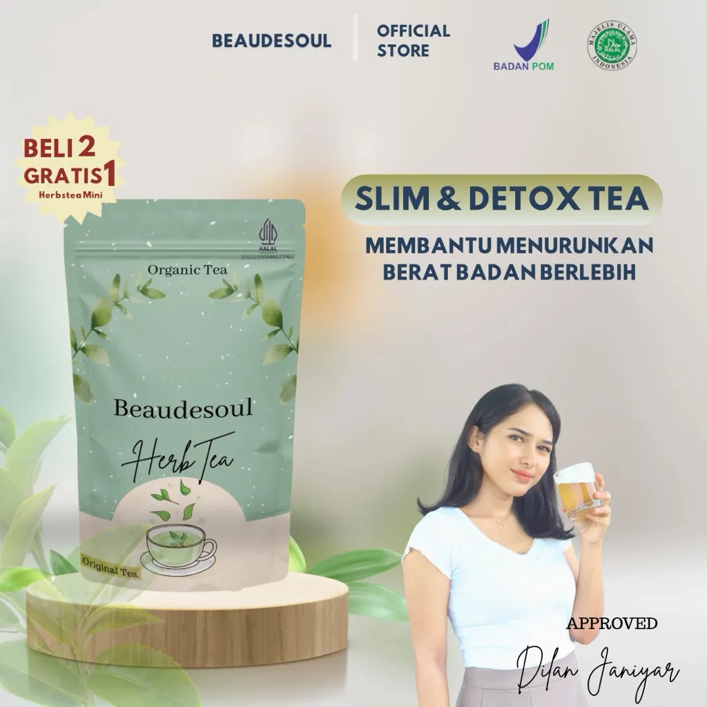 Beaudesoul Slimming Tea & Detox Tea | Teh Pelangsing Herbal Alami | Teh Diet | Peluntur Lemak