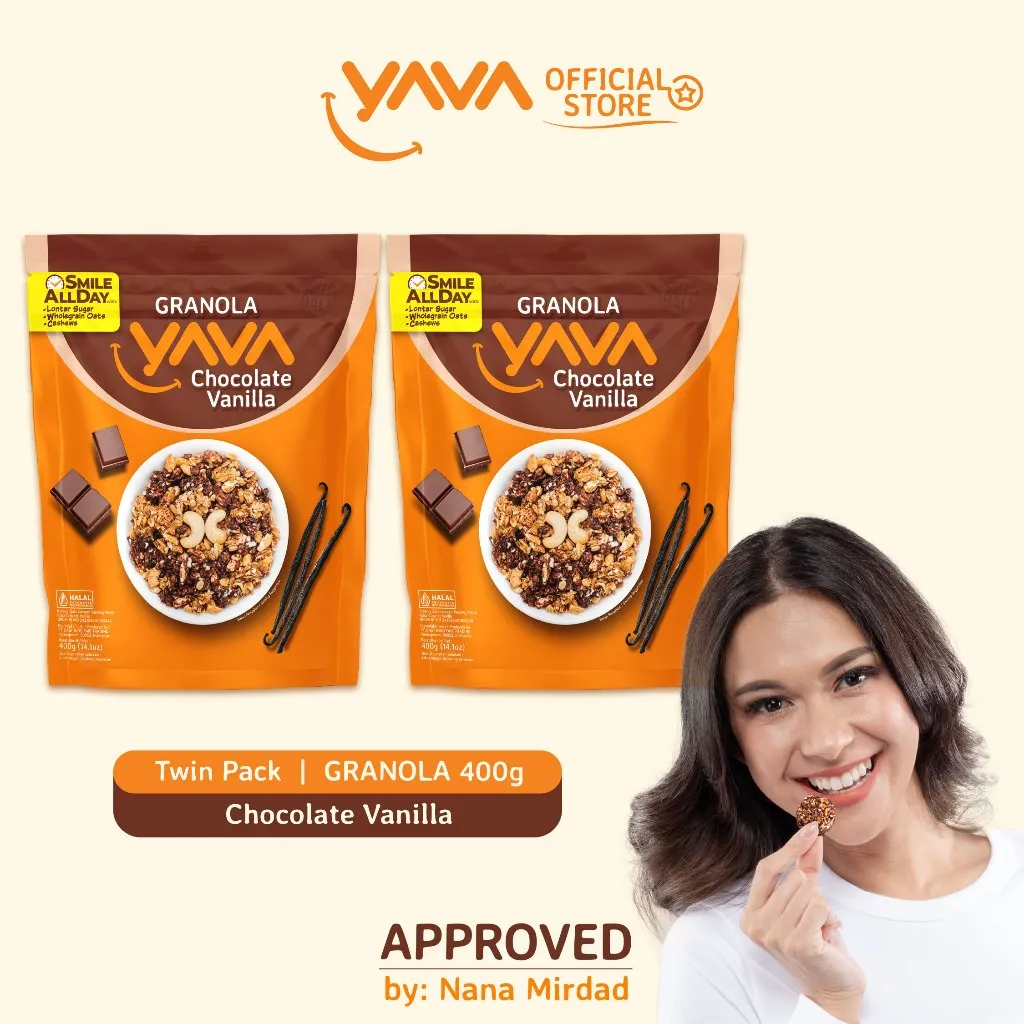 YAVA Twin Pack Granola Chocolate Vanilla (2 x 400g)