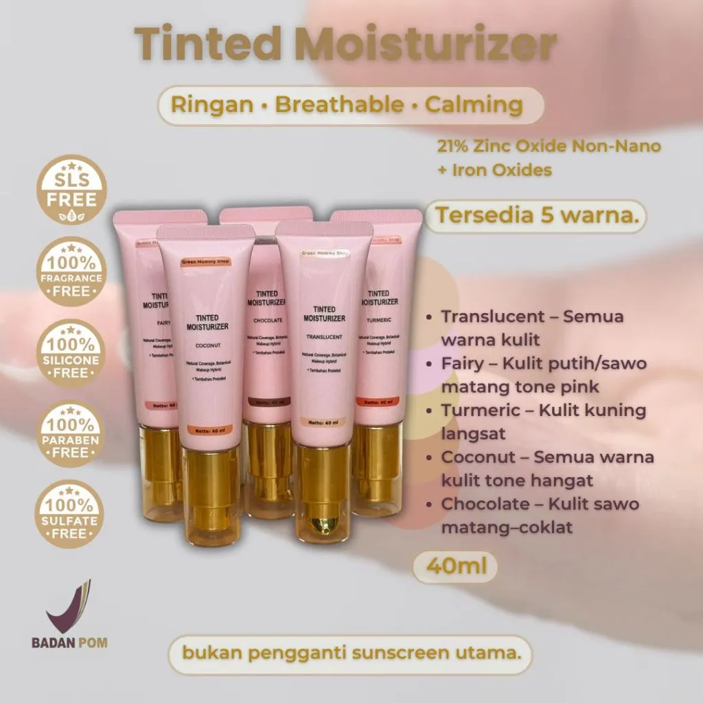 GMS - Tinted Moisturizer 5 Warna – Day Cream Pelembap Berwarna SPF Mineral, Anti-Melasma, 20ml