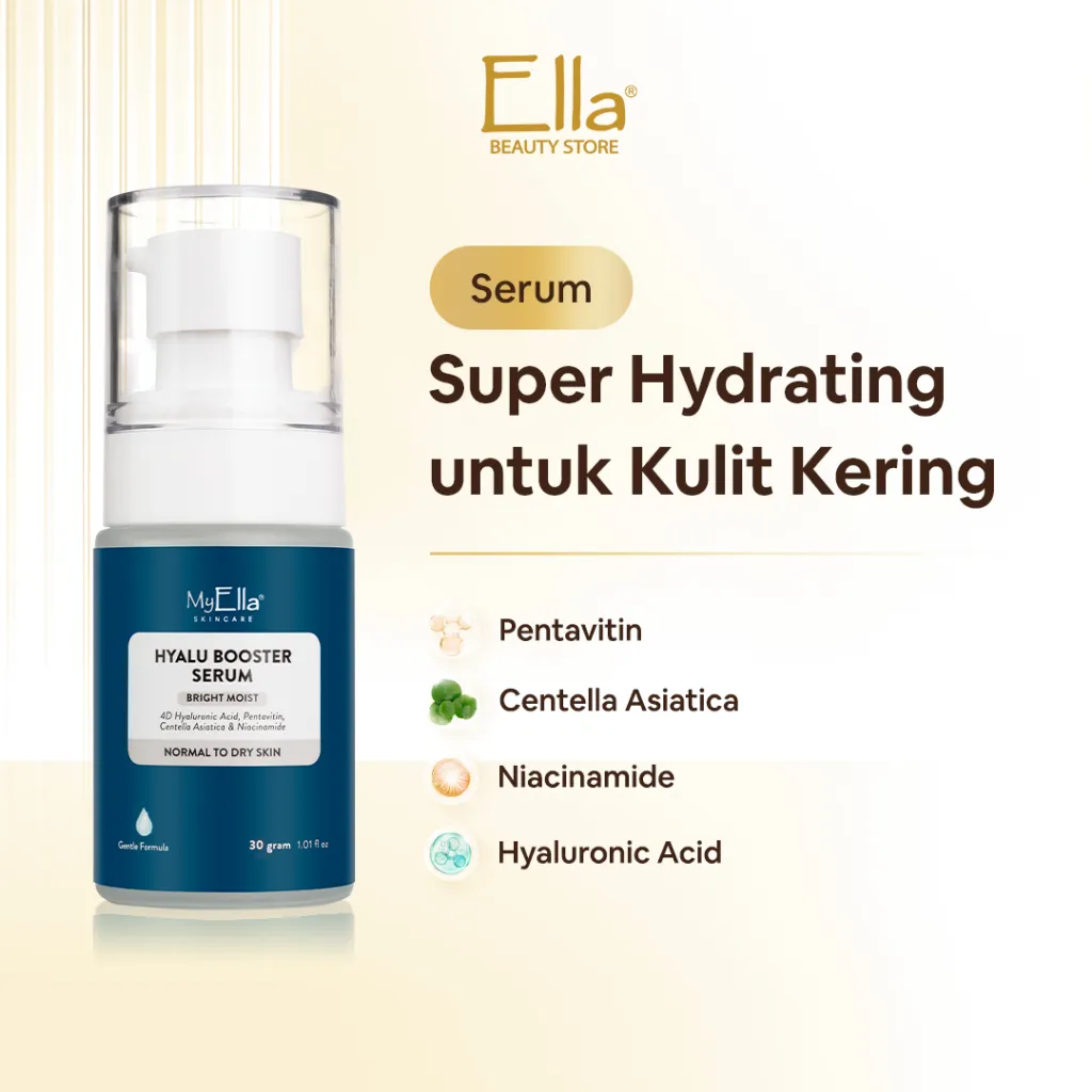 Ella Skincare Hyalu Booster Serum with 4D Hyaluronic Acid - Super Hydrating Untuk Kulit Kering