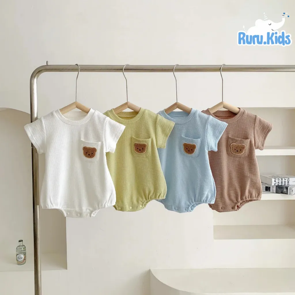 Baju Anak Laki Laki Perempuan / Jumper Bayi BOHO Summer Bear 0-12 Bulan