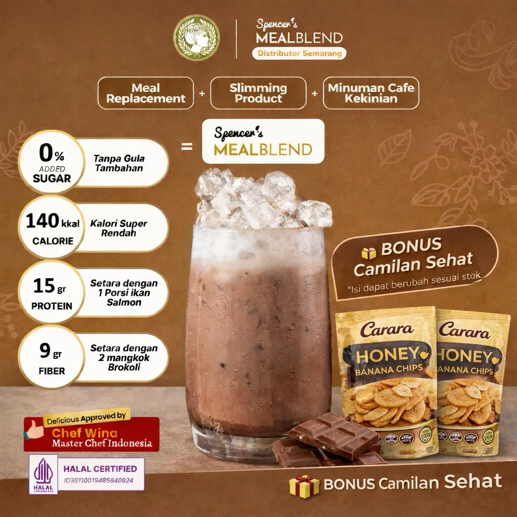 BONUS Camilan Sehat | Spencer’s MealBlend Dark Chocolate (15 Sachet) - Breakfast & Dinner Praktis