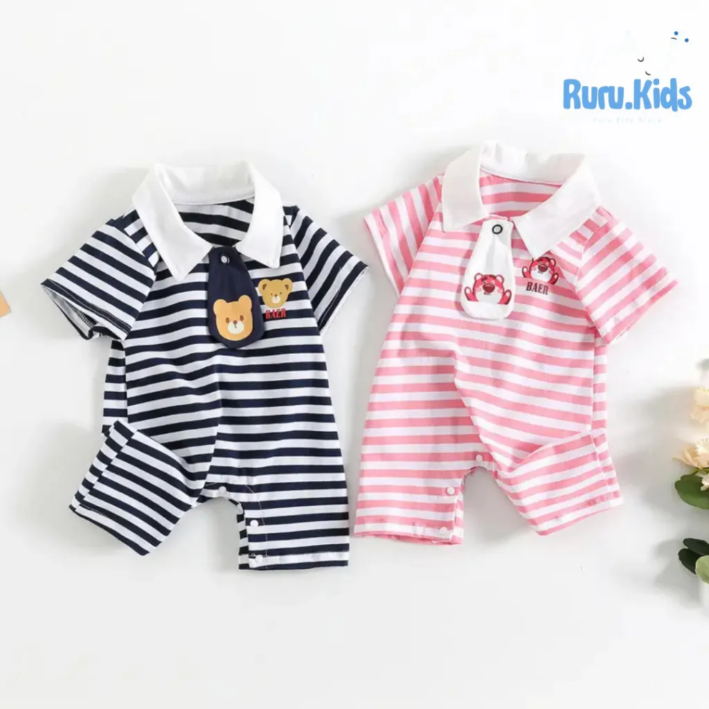 Baju Anak Perempuan / Romper Bayi Kerah DASI / Jumper Bayi Dasi / Baju Anak