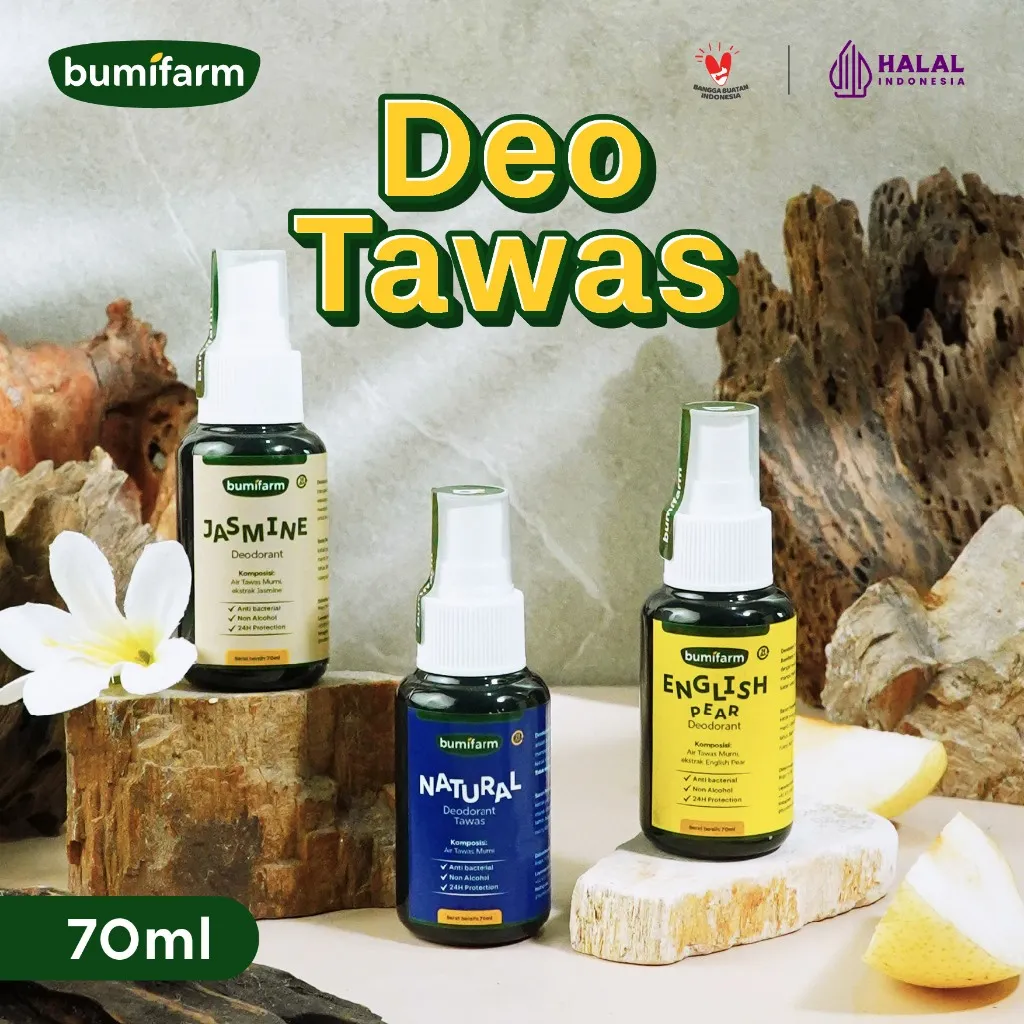 DEODORANT TAWAS NATURAL / TAWAS SPRAY 70ML / BUMIFARM DEODORANT SPRAY AROMA / DEODORANT SPRAY TAWAS MENCERAHKAN KETIAK / DEODORANT SPRAY TAWAS CAIR / DEODORANT SPRAY TAWAS BPOM / TAWAS SPRAY DARI BUMI / TAWAS SPRAY BEORGANIK / NUTRIFARM