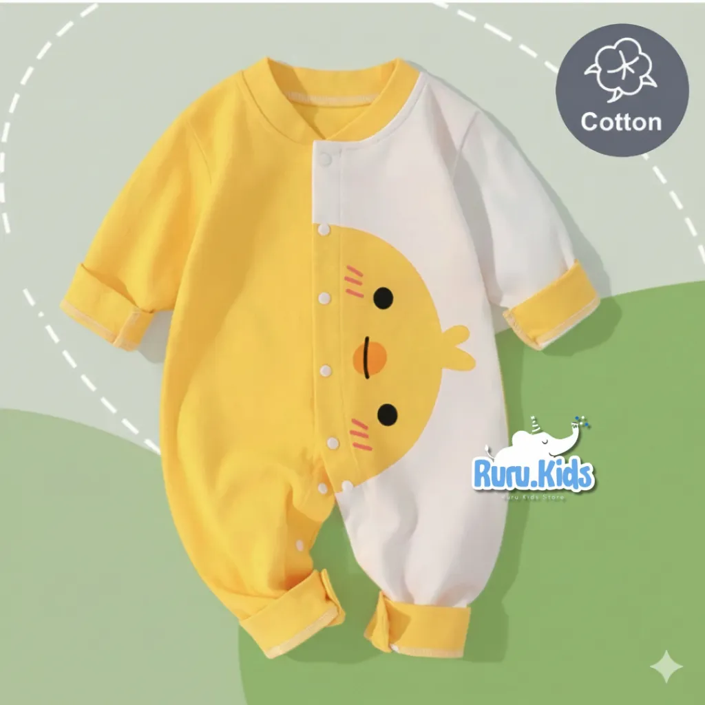 Baju bayi /Jumper panjang anak / Sleepsuit Bayi Halfmoon | Baju Bayi Laki-laki Perempuan