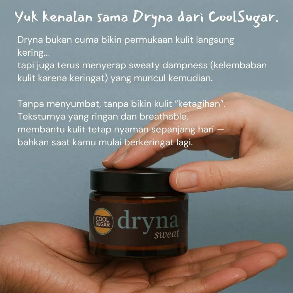 Anti Keringat Coolsugar Dryna Sweat - Bebas Tawas dan Alumunium Natural Antiperspirant bau badan