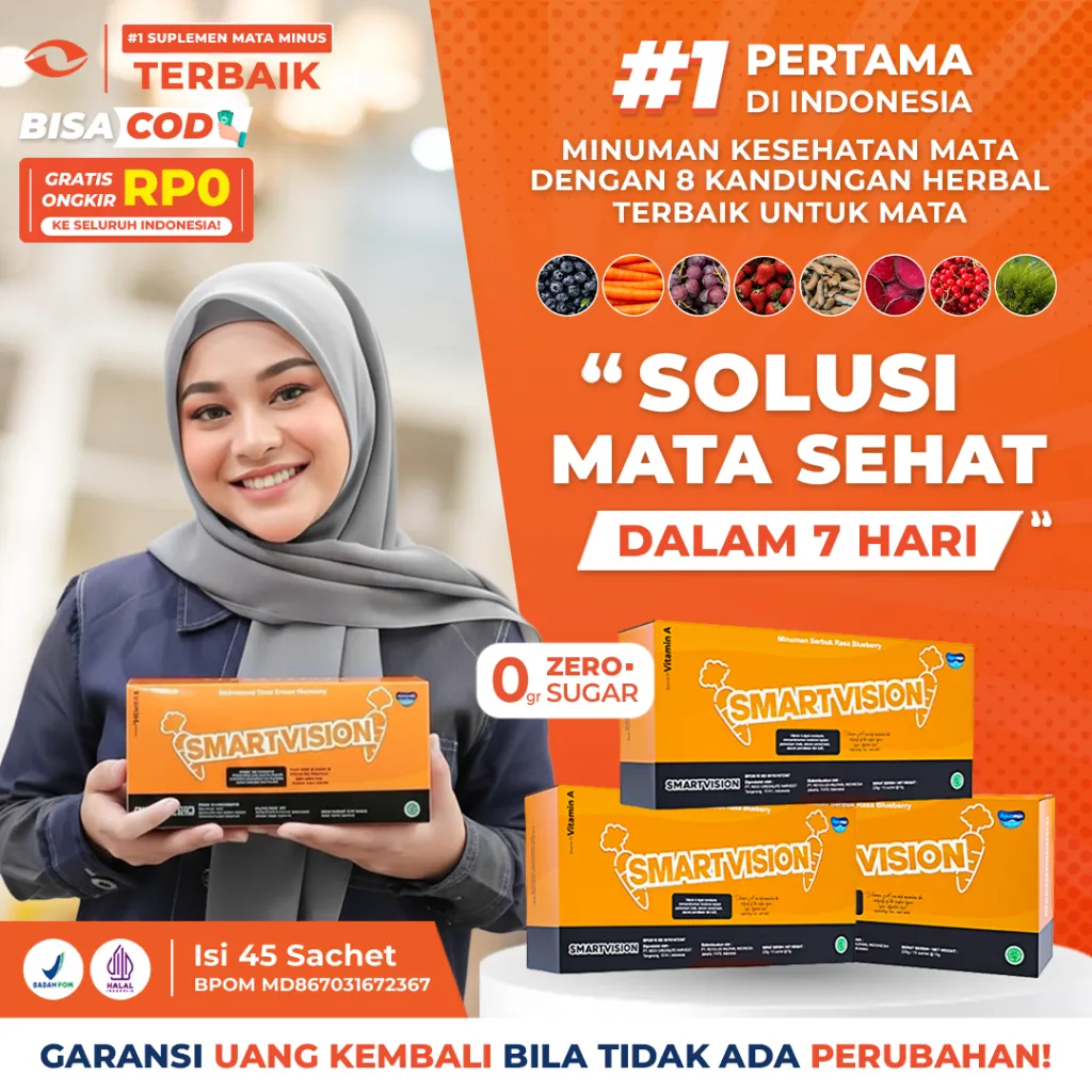 Smart Vision - 3 Box Vitamin Obat Mata Herbal Atasi Minus, Silinder & Masalah Mata