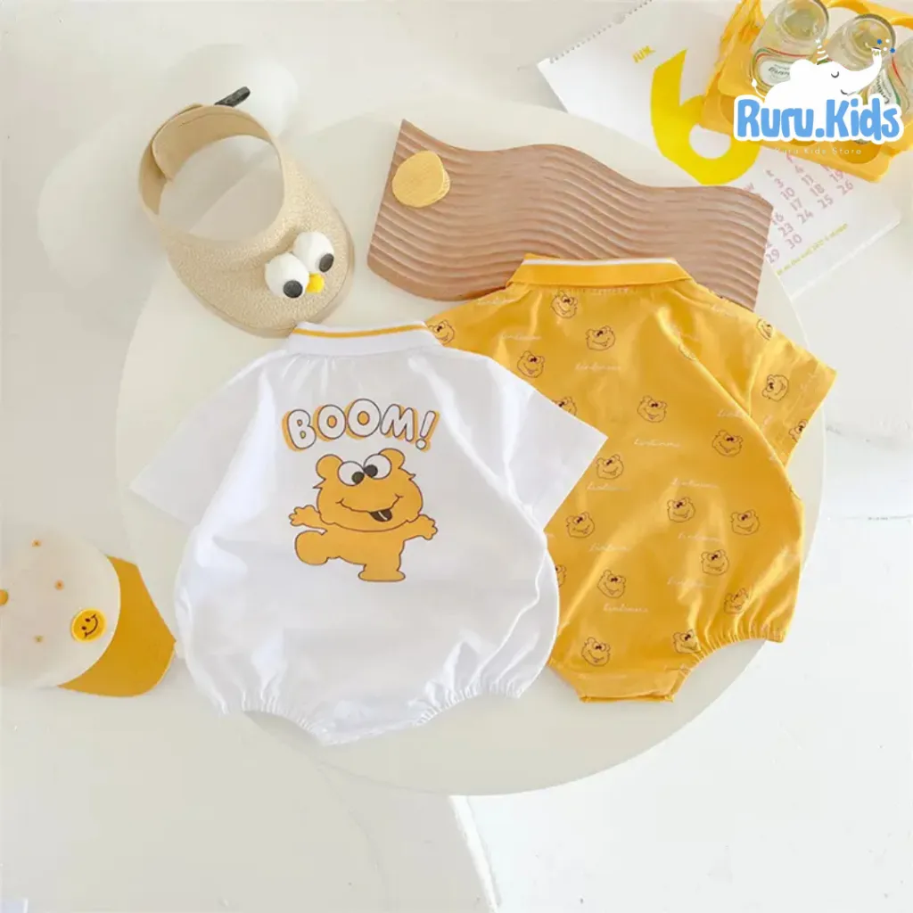 1.1 Jumper Bayi / Baju Bayi Motif POLO Kerah Korean / Fashion Anak Laki Laki Perempuan
