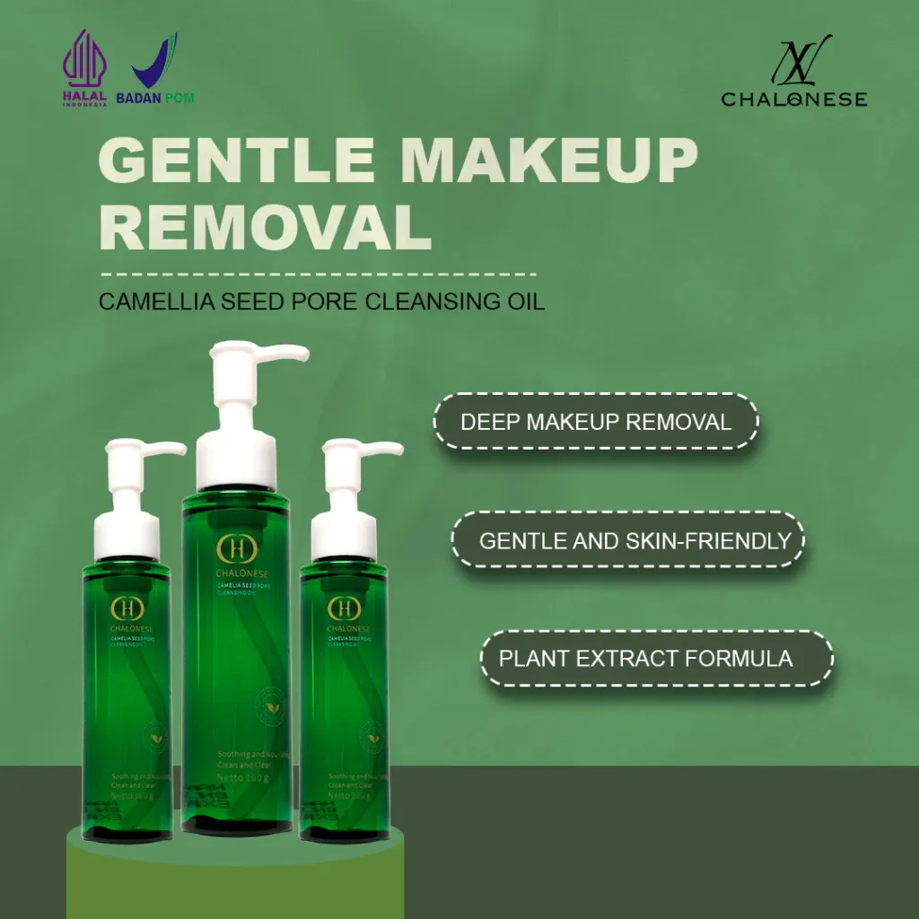 CHALONESE cleansing oil makeup remover bersihkan kotoran wajah sisa makeup remover micellar water aman untuk kulit sensitif berjerawat pembersih makeup wajah