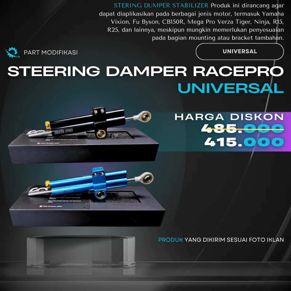 Stabilizer Steering Dumper Matris 16 Klik Fungsi Steering Dumper Matris Ninja RR R SS Rx King Dll
