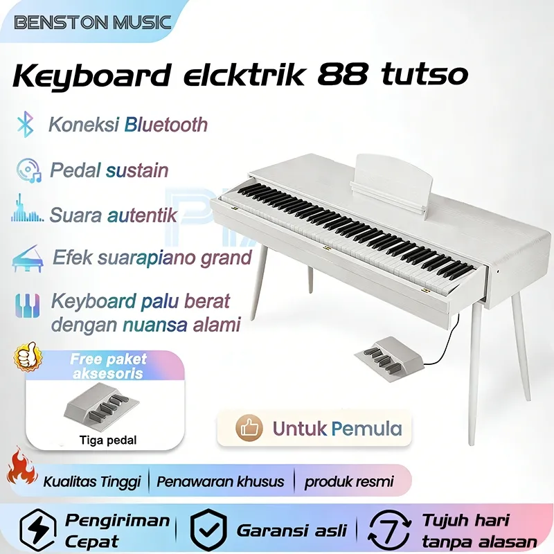Benston Music- Piano Digital 88 Tuts .Model Laci Tarik .Mekanisme Hammer Action .Suara Piano Asli .Untuk Pertunjukan Profesional