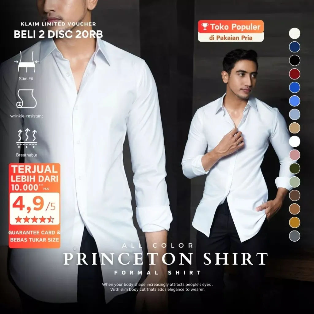 Nakano Princeton Kemeja Formal Pria Lengan Panjang
