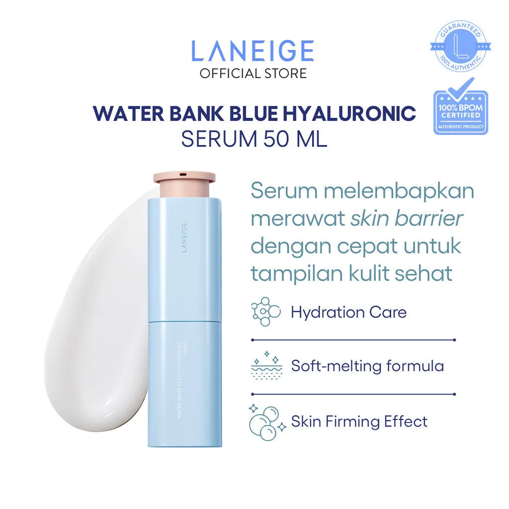 LANEIGE Waterbank Blue Hyaluronic Serum 50 mL - Hydrating Serum Untuk Melembapkan, Serum Wajah, Moisturizing Serum