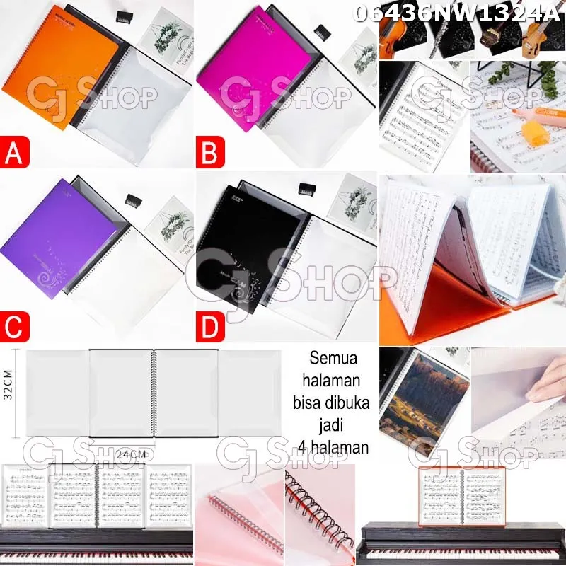 Expanded Sheet Music Folder 20pages / buku folder music 20 ply 06436