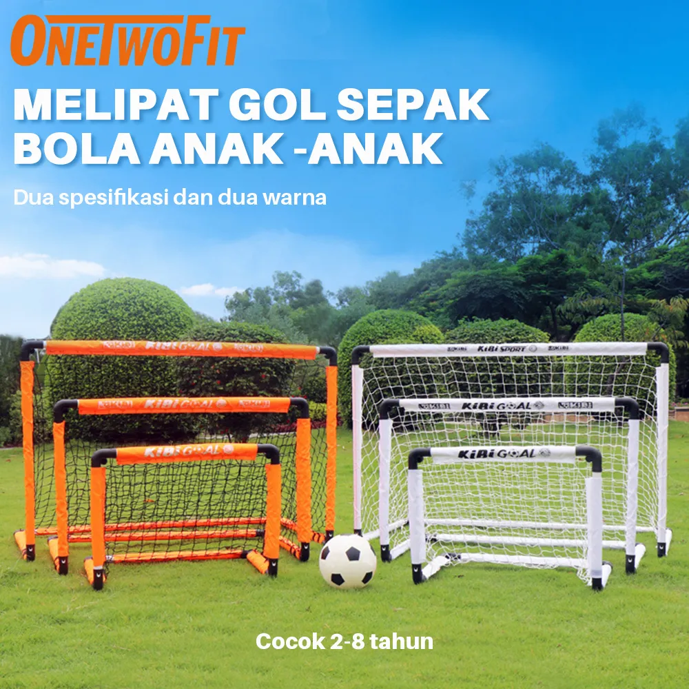OneTwoFit Gawang sepak bola anak-anak lipat portabel indoor & outdoor Foot Ball Sport Outdoor