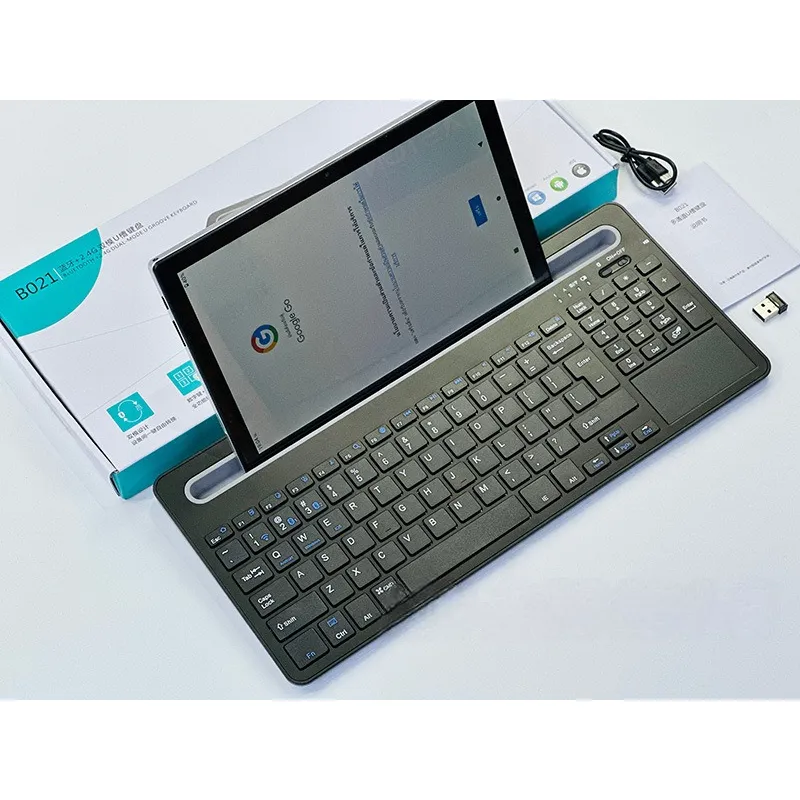 Keyboard Wireless Bluetooth with Holder for PC Laptop Smartphone Tablet Android