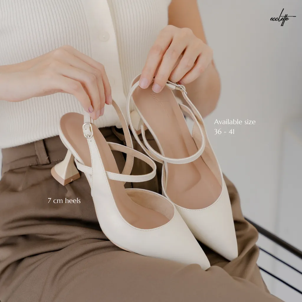 ECCLETTE - ADELLE HEELS 7 cm / Strap Hak Formal Casual Pesta Party Sepatu Wanita Tali Wisuda Graduation Wedding Prewedding