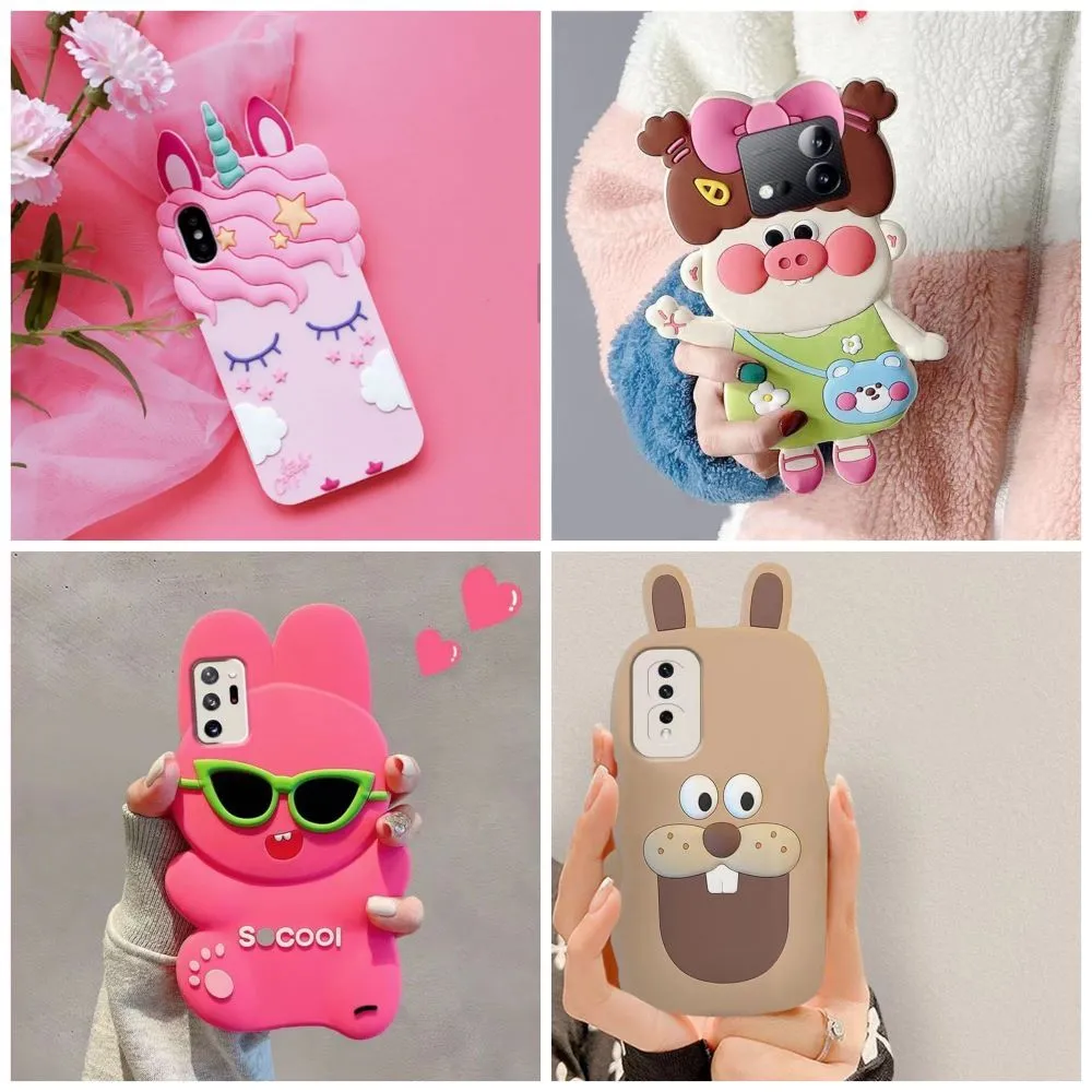 Silicone Rubber 3D Case Unicorn Series Xiaomi, Oppo, Vivo, Samsung, Realme & Iphone