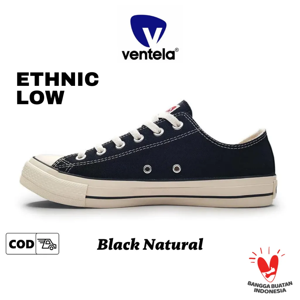Ventela Ethnic Low Black Natural [OFFICIAL]