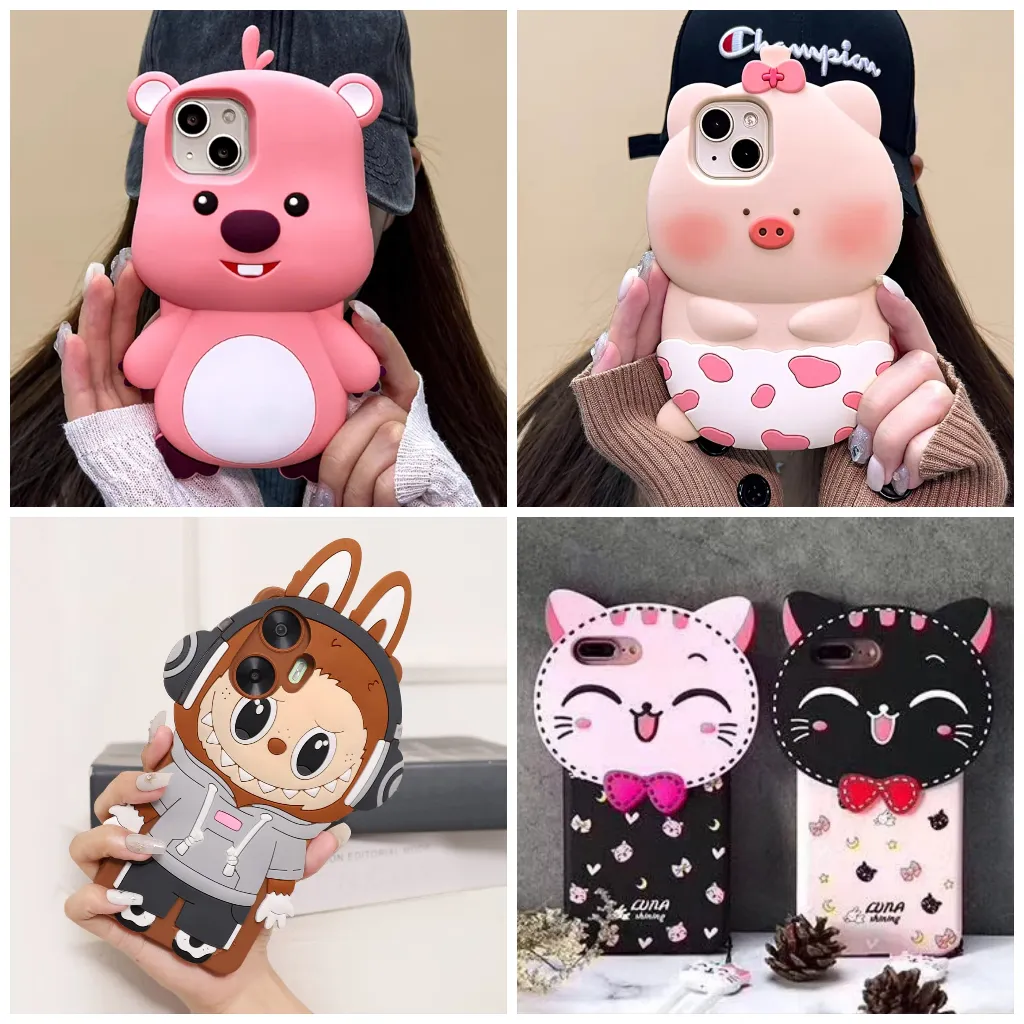 3D Rubber Case Lucky Cat Series Xiaomi, Oppo, Vivo, Samsung & Realme