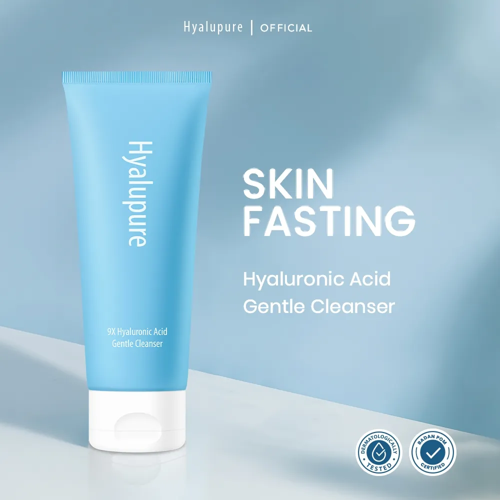 Hyalupure 9X Hyaluronic Acid Gentle Cleanser - Pembersih wajah dengan pH rendah yang lembut kepada wajah saat digunakan
