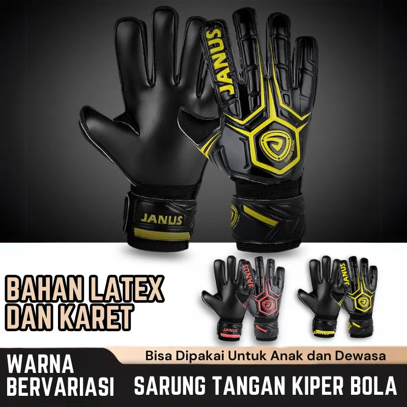 BBAK Sarung Tangan Kiper Tulang | Sarung Tangan Bola Bahan Latex Tebal Melindungi Tangan Cocok Untuk Dewasa dan Anak Kecil