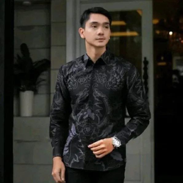 Kemeja Batik Pria Lengan Panjang Motif Dan Corak Terbaru / Baju Batik Pria Lengan Panjang Modern