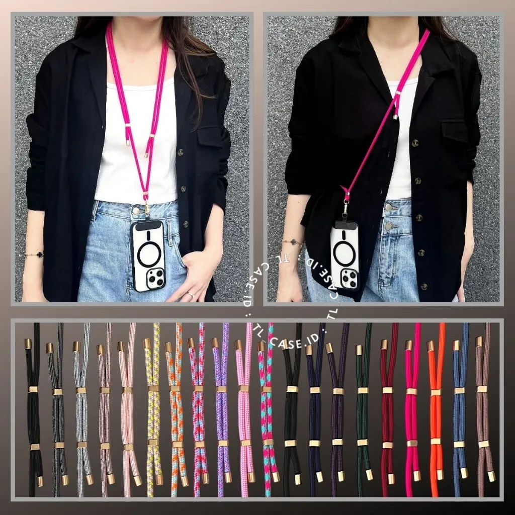 Lanyard Phone Strap GOLDY MSIX Adjustable Crossbody - Gantungan Hp Panjang Selempang Universal / Tali Strap Gantungan Serbaguna