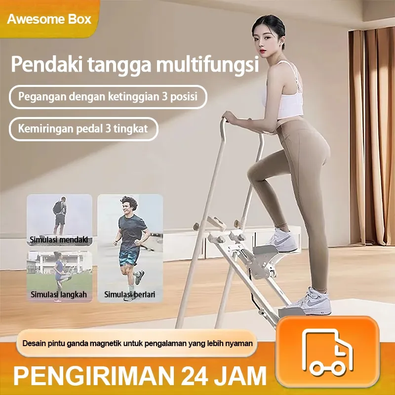 Mesin Panjat Tangga Multifungsi Peralatan Kebugaran Stepper Mesin Panjat In Situ Mesin Tangga Rumah Peralatan Kebugaran Aerobik Yang Dapat Dilipat