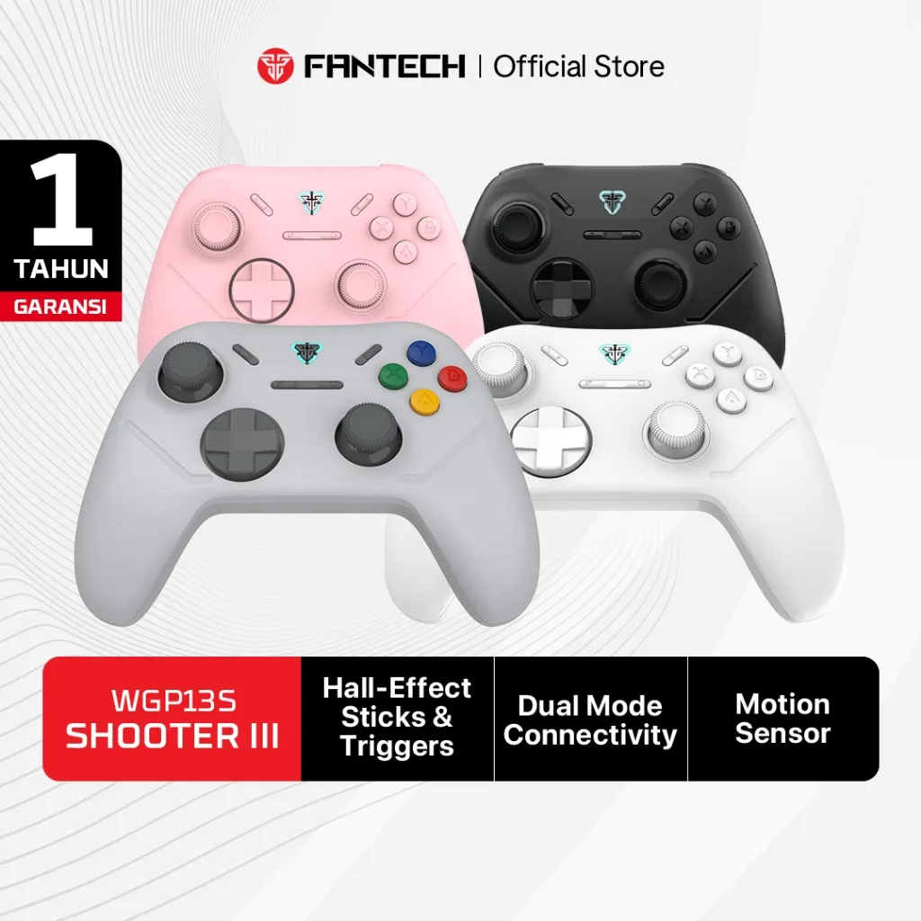 Fantech Gamepad HALL EFFECT Wireless Android PC PS Gaming Controller Layout XBOX Shooter III WGP13S Joystick USB Type C