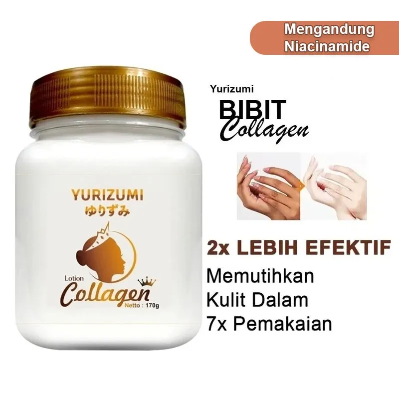 Yurizumi Bibit Collagen 170gr Hand Body Lotion Pelembab Pemutih Kulit Ampuh - AF