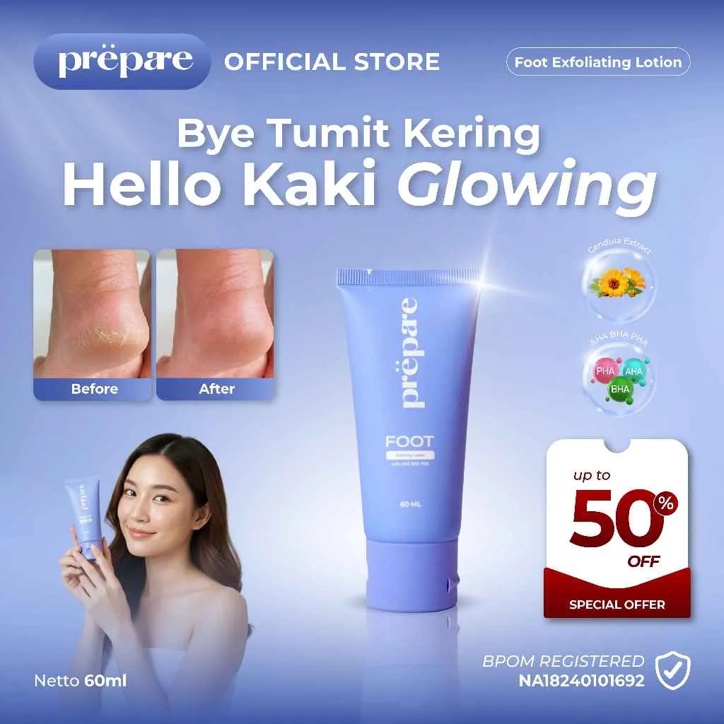 PREPARE Foot Lotion Penghilang Kaki Kapalan Pecah Pecah