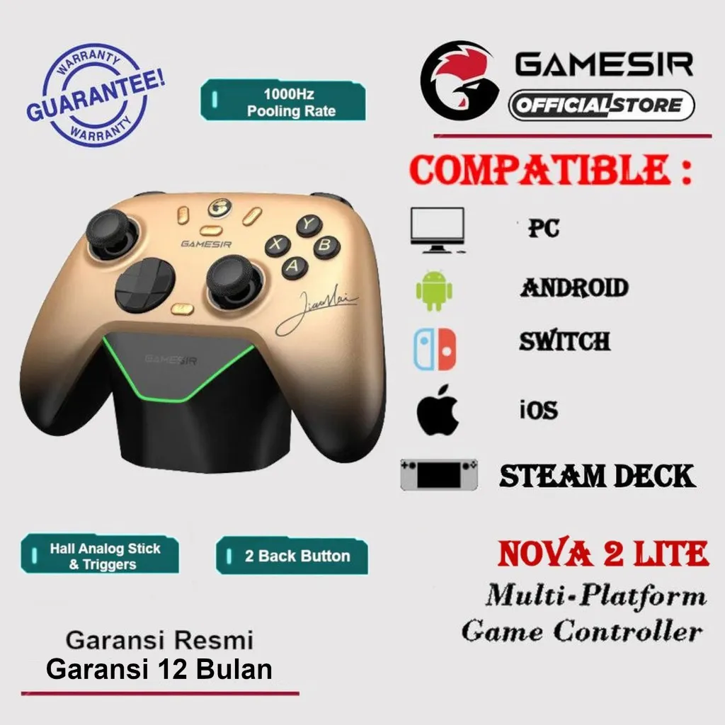 GameSir Nova 2 Lite Gamepad Game Controller Hall Effect Joystick Multi-Platform