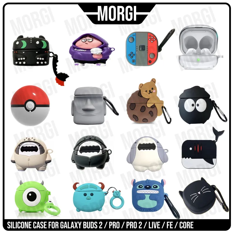 Case Samsung Galaxy Buds 2 Live Pro Airbuds 2 Pro2 FE Core Casing Silicone Silikon Clear Karakter