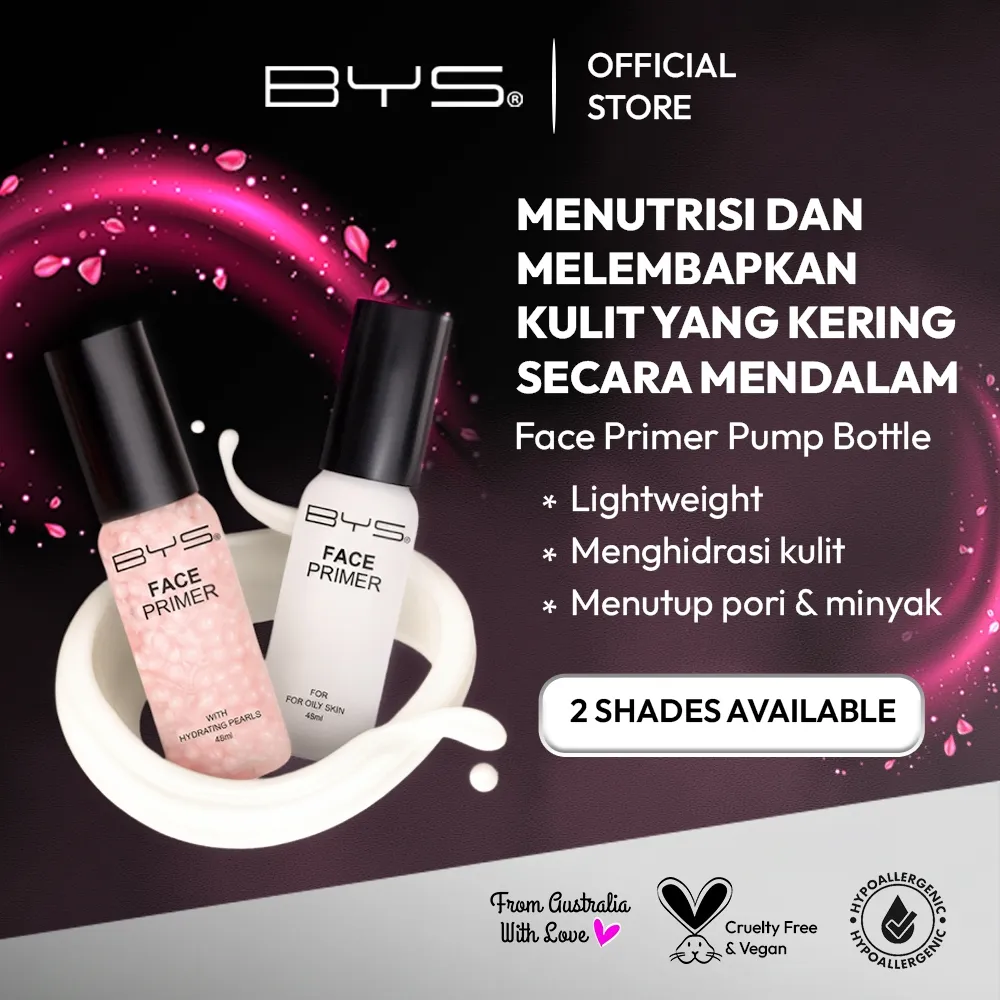 BYS Face Primer Pump Bottle - Base Makeup Kulit Berminyak Kulit Kering Mengecilkan Pori Hidrasi