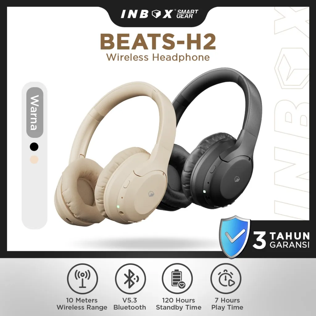 Inbox Beats H2 ANC Wireless Headphone Spatial HiFi HD Bass Audio - Active Noise Cancelling