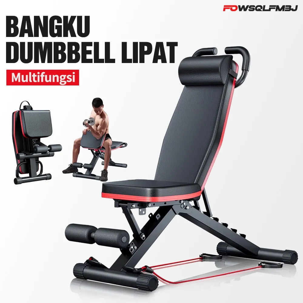 [Produk kami 100% asli]  Adjustable Folding Fitness / Sit Up Bench Fitness Model/dumbbell bench/Dumbell Gym Sit Up Board Fitness/ Multi fungsi Sit Up Bench Decline Abdominal Peralatan Bangku Dumbbell/adjustable bench press