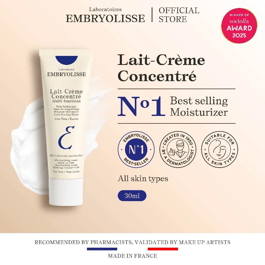 Embryolisse Lait-Creme Concentre 30ml 6 IN 1 Pelembab Wajah Makeup Cleanser Base Primer Makeup
