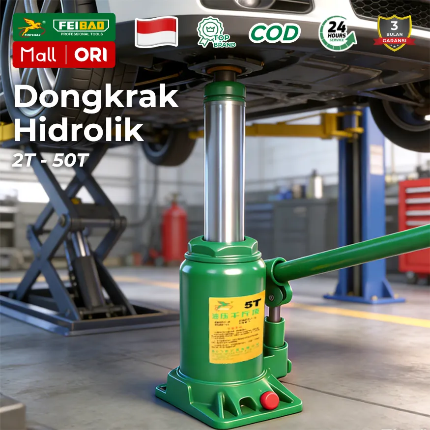 FEIBAO Dongkrak Botol Hidrolik 2T–50T Alat Angkat Mobil Industri Otomotif  Lengkap Berbagai Ukuran