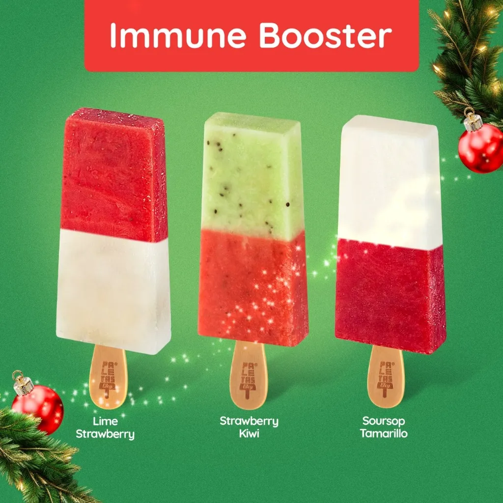 Bundle Immune Booster II Es Krim Buah Paletas Wey - Es Krim Sehat Buah Asli (Kids Friendly) | Lime | Strawberry | Kiwi | Sirsak | Terong Belanda