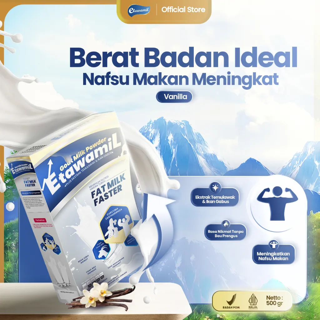 ETAWAMIL WEIGHT GAIN - Susu Gemuk Penambah Berat Badan & Nafsu Makan Halal BPOM 500 gram