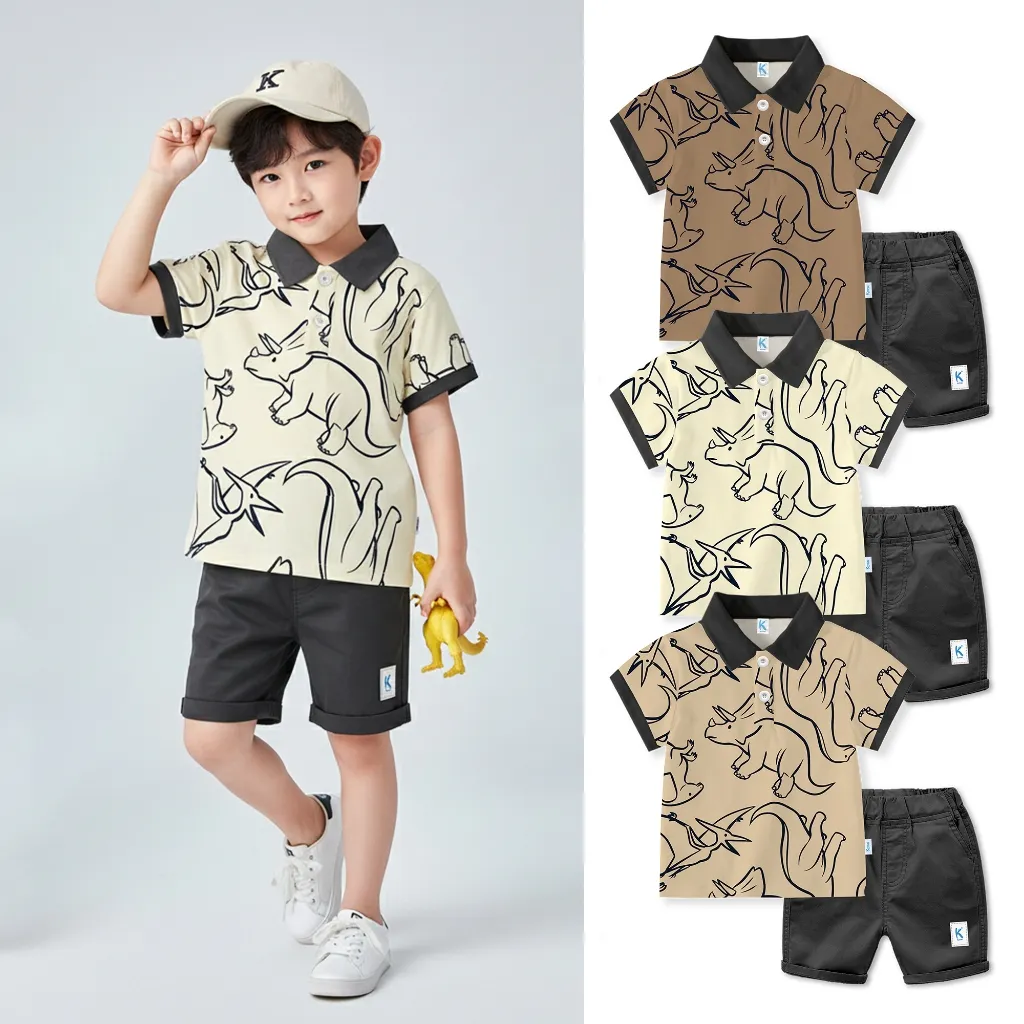 Kennai Baju Setelan Wangki Onset Anak Perempuan & Laki Laki Series Big Dino Colony Usia 1-12 Tahun