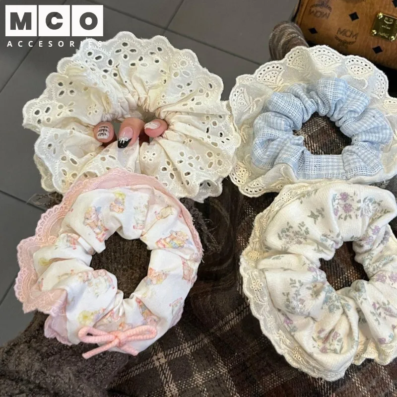 Scrunchie Renda Ikat Rambut Wanita Fashion Korea Aksesoris Rambut Wanita MCO AR296